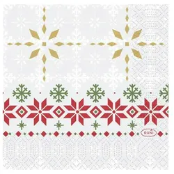 DUNI Zelltuch Serviette 24x24cm 1/4F. Tradition
