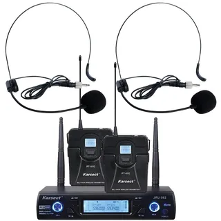 Karsect JRU-562 / PT-51C / HT-11A Drahtloses 2 x Headset-Mikrofonset