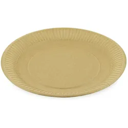 VEPATIM 500x BIONATURE Pappteller 'Kraft' rund O23cm fettdicht braun