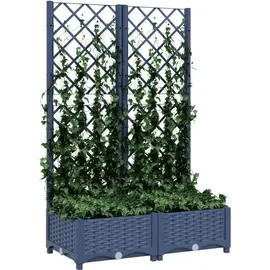 vidaXL Pflanzkübel mit Spalier 80 x 40 x 121,5 cm Blaugrau