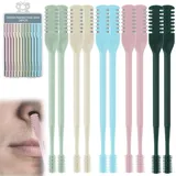 Nasenhaarschneider, 2 in 1 Doppelseitiges Nasenhaarmesser, 24PCS Nasal Hair Cutter, Nasenlochhaarentferner-Werkzeug, Nasenhaarreiniger und Trimmer, 360° Drehbarer Nasenhaartrimmer mit Ohrpicker