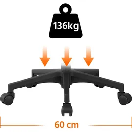 Yaheetech Bürostuhl Schreibtischstuhl Drehstuhl Chefsessel höhenverstellbar Ergonomisches Design Grau
