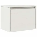 vidaXL Wandschrank Weiß 45x30x35 cm Massivholz Kiefer