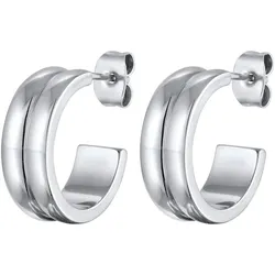 Elli Creolen Stecker Damen Modern Ohrringe   