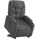 vidaXL Relaxsessel mit Aufstehhilfe Dunkelgrau Stoff