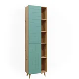 Vicco Badschrank Rudi 56 x 193 cm, mit Türen, und offenen Fächern