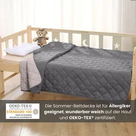 Wometo Sommer Steppbett 200x200 Oeko-Tex®, Schlaftextilien, Bettdecken