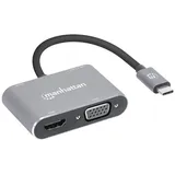 Manhattan USB-C® Dockingstation USB-C to HDMI & VGA 4-in-1 Docking-Konverter Passend für Marke Dockingstations: Universal USB-C®