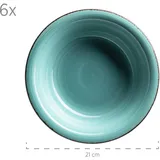 Mäser Suppenteller 21,6 cm blau 6er Set