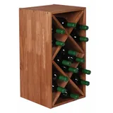 Proregal Modulares Weinregal Vincellar Mod HxBxT 30 x 60 x 30 cm Rauten Modul Für 14 Flaschen Massives Kiefernholz Braun Geölt