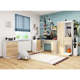 akord furniture factory IP0PBIUB20LEBIASON Computertisch Weiß Eichenfarben