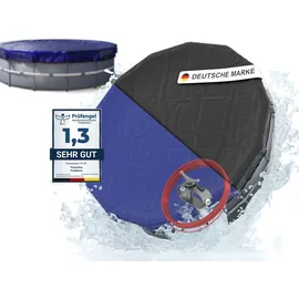 planenfux Planenfux® Poolabdeckung rund 366 cm (Für Ø 320-366 cm Becken) | 2-in-1 Abdeckplane Pool aus 200g/m2 PE Material | Poolplane Solarplane Rundpool für Sommer & Winter | Ø 420 cm Schwimmbecken Abdeckung