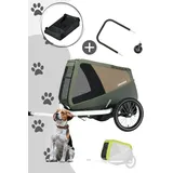 Croozer Dog Enna moss green inkl. Regenverdeck + Packfach + Buggy-Set