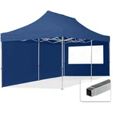TOOLPORT Faltpavillon Economy 3 x 6 m inkl. 2 Seitenteile blau 59019
