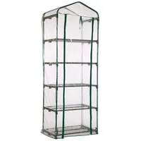 Vigcebit Foliengewächshaus, 3/4 Tier Balkon tomatenhaus Folie Pflanzenschutz 126x49x69cm,155x49x69cm (ohne Eisenständer)