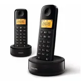 Philips D160 Schnurlos Telefon Duo - Festnetztelefon Schnurlos mit 1.6-Zoll-Disp