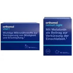 Orthomol Vital f Trinkfl. + Orthomol Nemuri night Heißgetränk