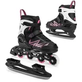 ATTABO Kinder Inliner Kylo 2in1 Blue Vielseitig verstellbare Inlineskates für Kinder 30-41 Hohe Qualität und Komfort mit 82A harten Rädern und ABEC-7 Gleitlagern Exzellente Anpassung