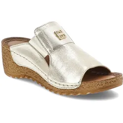Goldene Flip-Flops Armodo Keilschuhe, 37