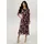 Aniston SELECTED Midikleid Floral Schwarz/Orange/Petrol 48