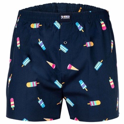 Happy Shorts Herren Web-Boxershorts - American Boxershorts Ice L