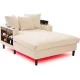 Lvhom Relaxliege, Beige, Textil, 129x70x170 cm, Wohnzimmer, Sessel, Relaxliegen