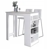 Akord Bartisch 115 x 103 x 50 cm Weiß/Sonoma Eiche
