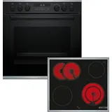 Bosch HND671FH62 Einbau-Herd-Set, HEG278BB3 + NKN64RGA2E, Einbau-Herd, Elektro-Kochfeld