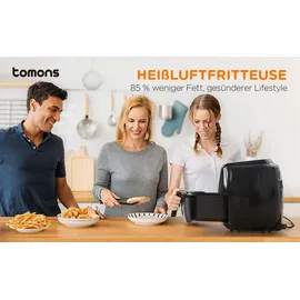 Tomons 5,5 l XXL Heißluftfritteuse