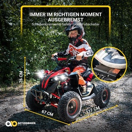 Actionbikes Motors Reneblade 1000 Watt Pocketquad schwarz/gelb