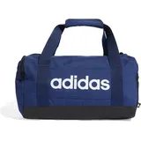 Adidas Unisex Essentials Linear Duffel Bag, Dark Blue/White, XS