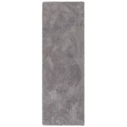 Hochflor-Läufer MY HOME "Desner, Hochflor Teppiche" Gr. 11, grau, B:67cm H:35mm L:230cm, Kunstfaser, Teppiche, Mikrofaser, weich, flauschig, Wohnzimmer, Läufer, Brücke, Flur