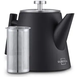 SILBERTHAL Teekanne mit Siebeinsatz (1L) Schwarz