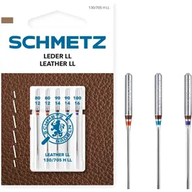 SCHMETZ Nähmaschinennadeln aus Leder, Größe 12 bis 16 - 5 Stück