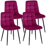 furnicato Esszimmerstuhl Esszimmerstühle Antibes 4er Set 84x45x55 cm lila (1 St) lila