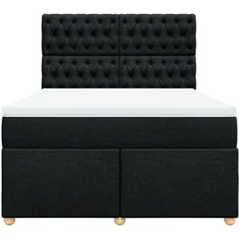 vidaXL Boxspringbett 140 x 200 cm Schwarz