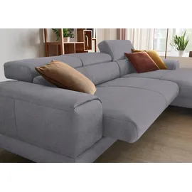 W.Schillig Eckcouch Polyester 3-Sitzer Grau
