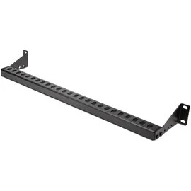 Startech 1HE Rack Kabelführung mit Einstellbarer Tiefe, Kabelführungsbügel für Organisiertes 19 Zoll Rack/Serverschrank, Horizontale Rack Kabelmanagement, Lacing Bar (12S-Cable-Lacing-BAR)
