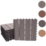 Mendler WPC Bodenfliese Rhone grau 30 x 30 cm 11 St.