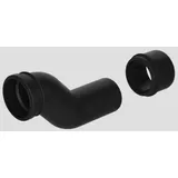 Eisenberg Sanit WC-Etagen-Anschlussbogen DN90/DN100 80mm 58937000000 etagiert um 80 mm, schwarz, DN 90/100