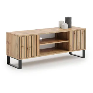 Focus Loft RTV-Schrank 135 cm - Dekor Latten Eiche Craft