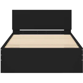 vidaXL Bettgestell 100 x 200 cm Schwarz