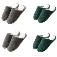 Teceyfeet Gästehausschuhe Set Waschbar,4 Paar Unisex Hausschuhe Set Winter Warm Gästepantoffel Filzpantoffeln Rutschfest Pantoffeln Slippers Ideal für Gäste, Familie, Hotel, Reisen - 38/45 EU