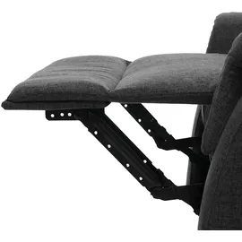 Mendler Fernsehsessel HWC-F23, Relaxsessel Liege Sessel, Stoff/Textil 102x79x96cm ~ grau ohne Massage- und Wärmefunktion