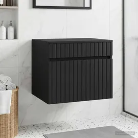 vidaXL Badezimmerschrank Schwarz 59 x 44,5 x 50 cm