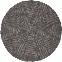 myfelt Filzkugelteppich Carl - Ø 50 cm, ideal für Schlaf-, Wohn-, Kinderzimmer, Flur & Bad,