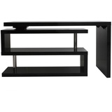 Miliboo Design-Schreibtisch schwarz lackiert verstellbar MAX
