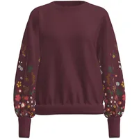 Only Flower Sweatshirt Windsor Wine M