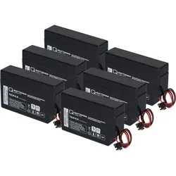 6x Q-Batteries 12LS-0.8 12V 0,8Ah AGM Blei-Vlies Akku Heim & Haus