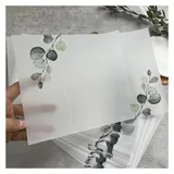 Transparentpapier Eukalyptus-Pergamentpapier, geeignet for eine 5 x 7 Hochzeitseinladung (Size : 50pcs)